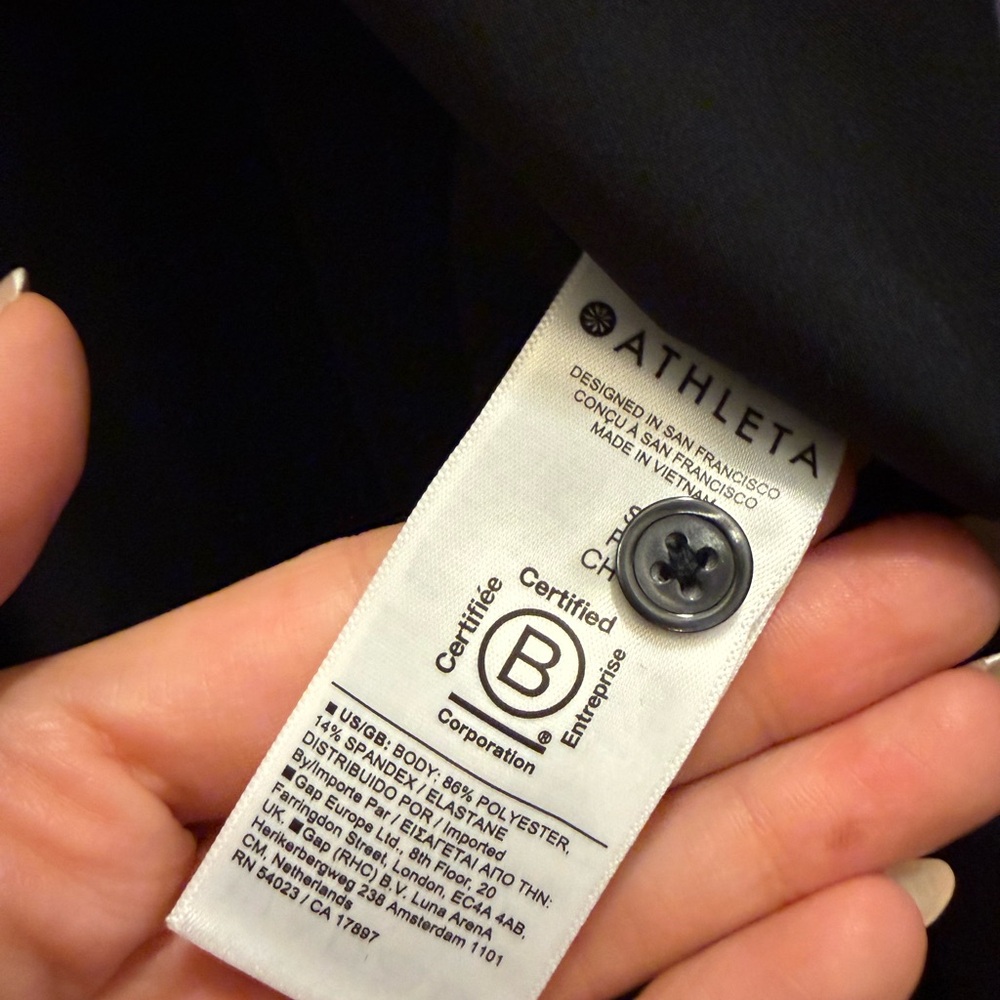 Athleta Super Soft Black Button-Up Athleisure Shi… - image 4